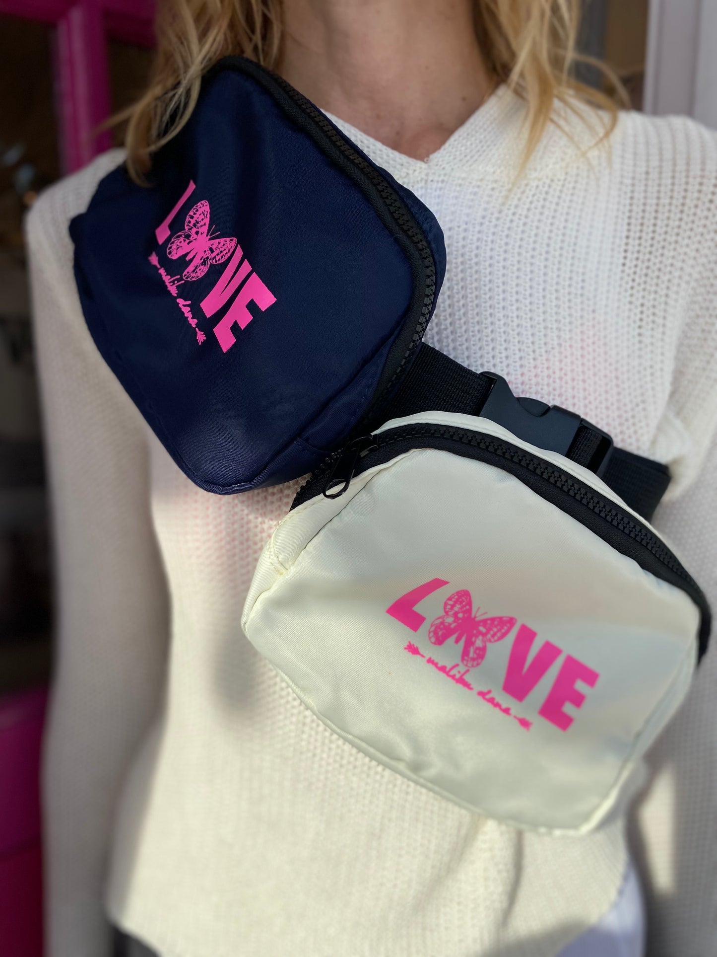 Navy LOVE Fanny Pack