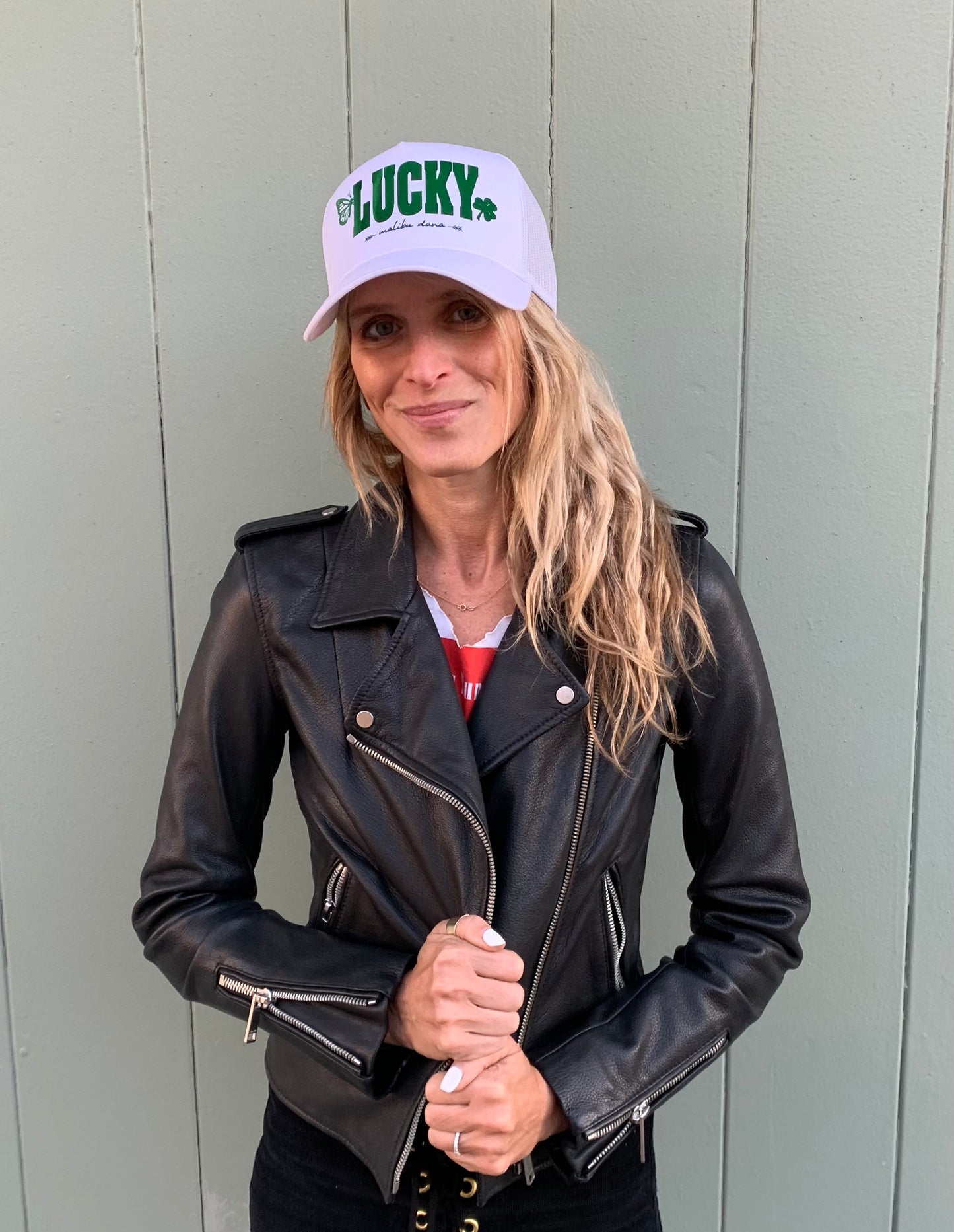 Get Lucky! White Trucker Hat