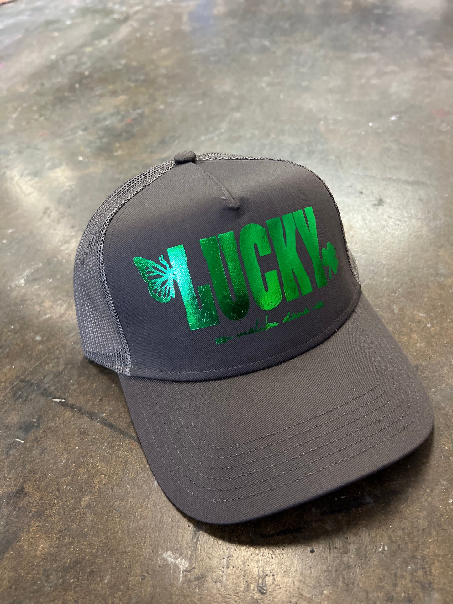 Get Lucky! Charcoal Trucker Hat