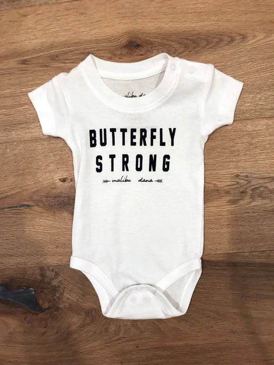Butterfly Strong Baby Onesie