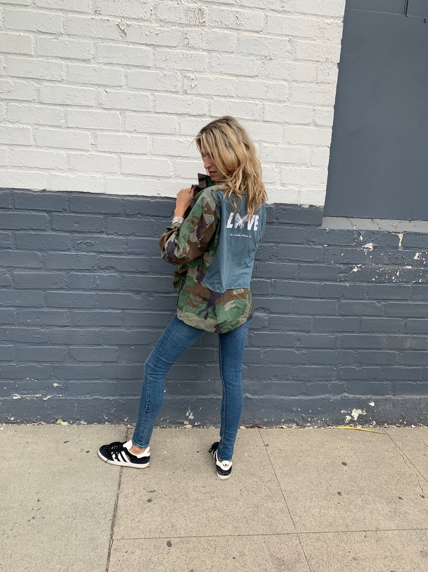 LNG x MD Butterfly Love Camo Jacket - Black and Silver
