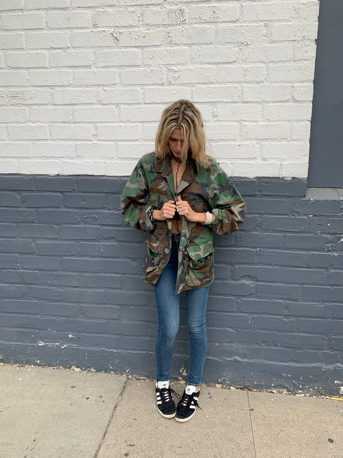LNG x MD Butterfly Love Camo Jacket - Black and Silver
