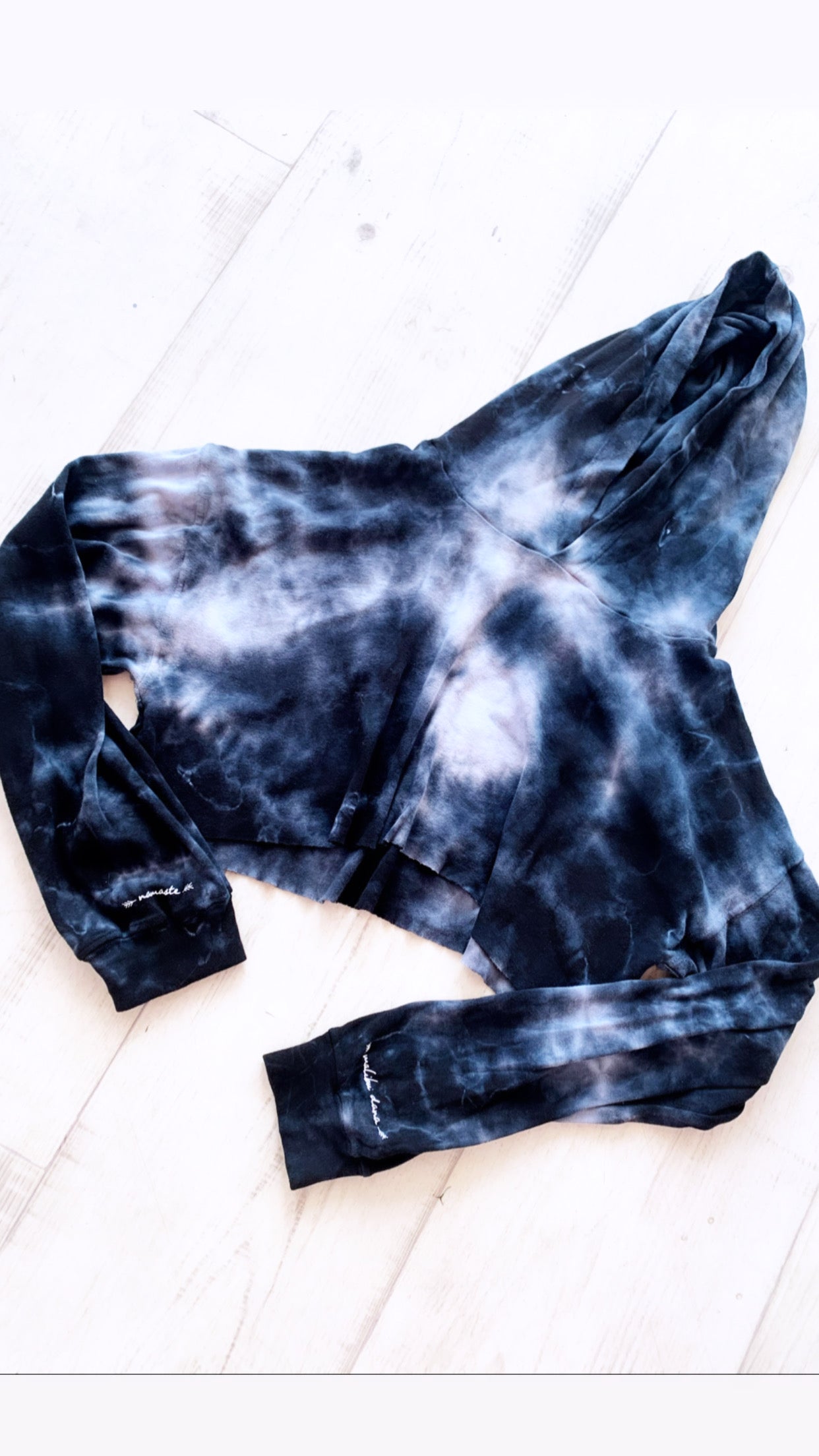Malibu Dana Tie Dye Hoodie - Black and White