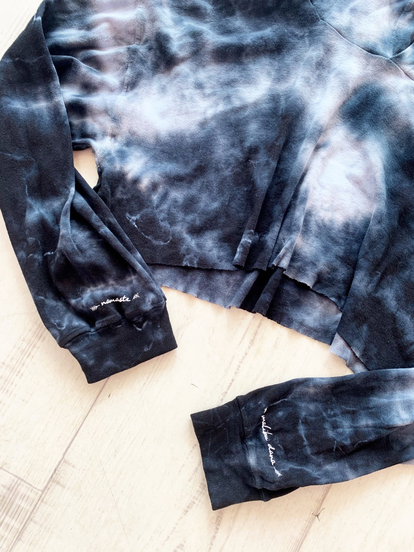 Malibu Dana Tie Dye Hoodie - Black and White