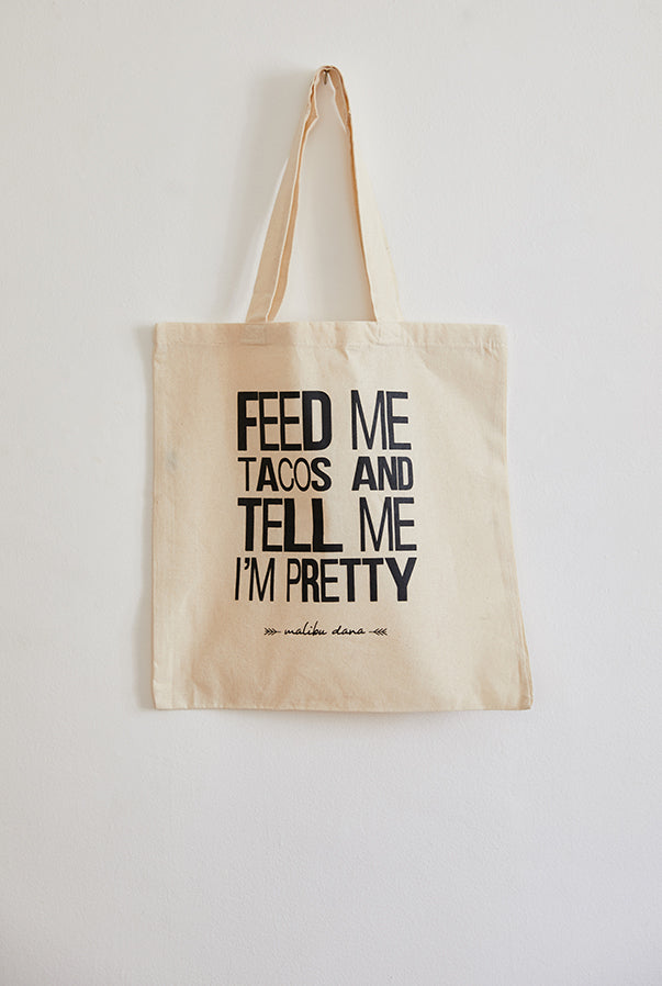 Feed Me Tacos Small Canvas Tote