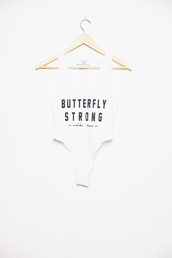 Butterfly Strong Bodysuit - White