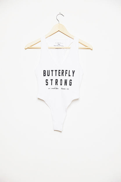 Butterfly Strong Bodysuit - White