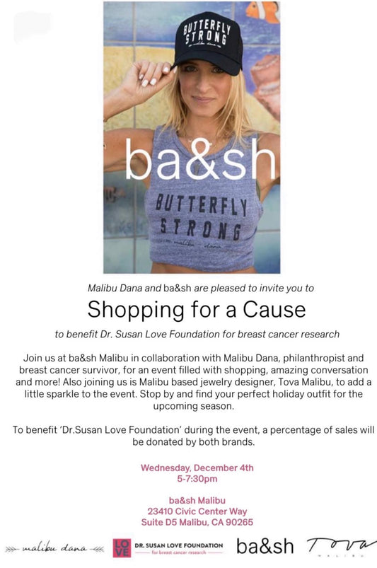 Wednesday, December 4th 5-7pm // Shopping for a Cause with ba&sh