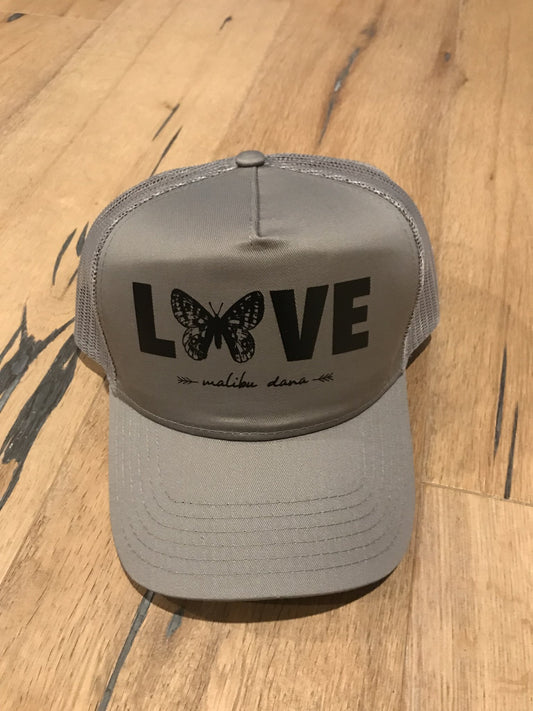 Gray Butterfly Love // Trucker Hat