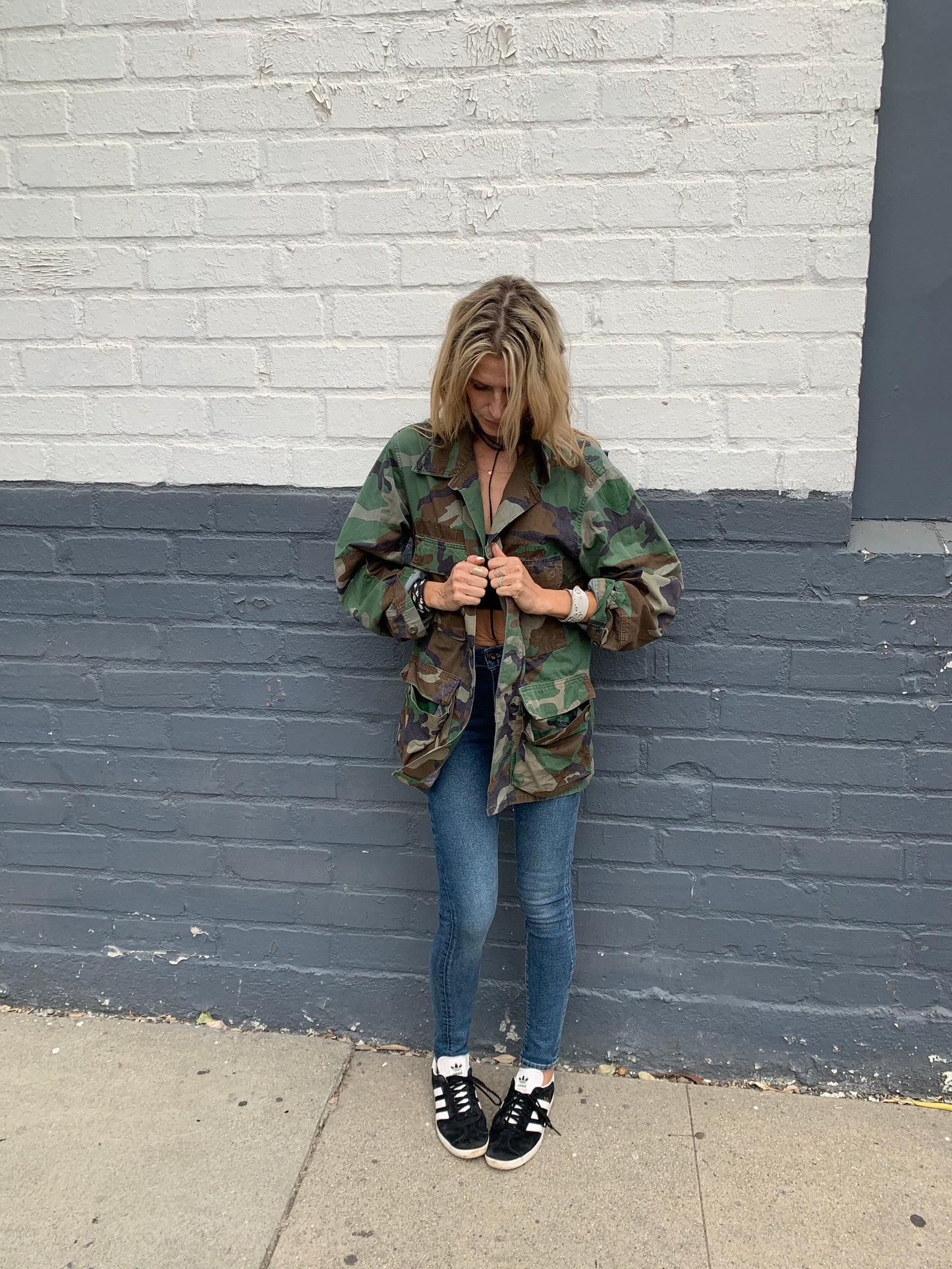 LNG x MD Butterfly Love Camo Jacket - Black and Silver