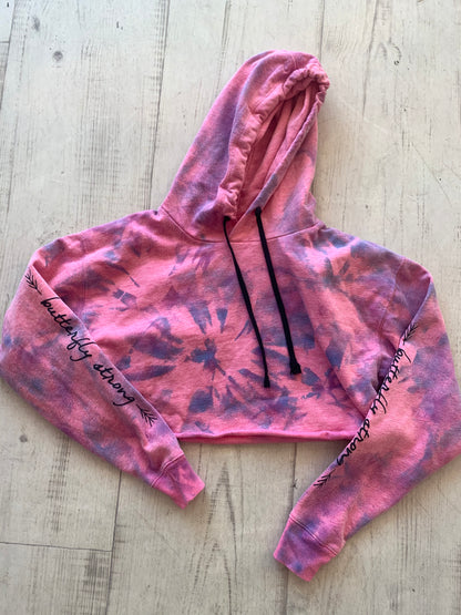 Butterfly Strong Hand Tie Dye Hoodie - Punky