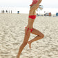 The Allison Red Bandeau Bikini - Bottom