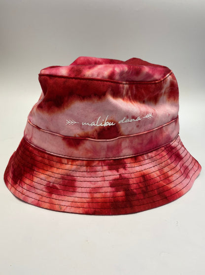 Malibu Dana Bucket Hat - Red Tie Dye