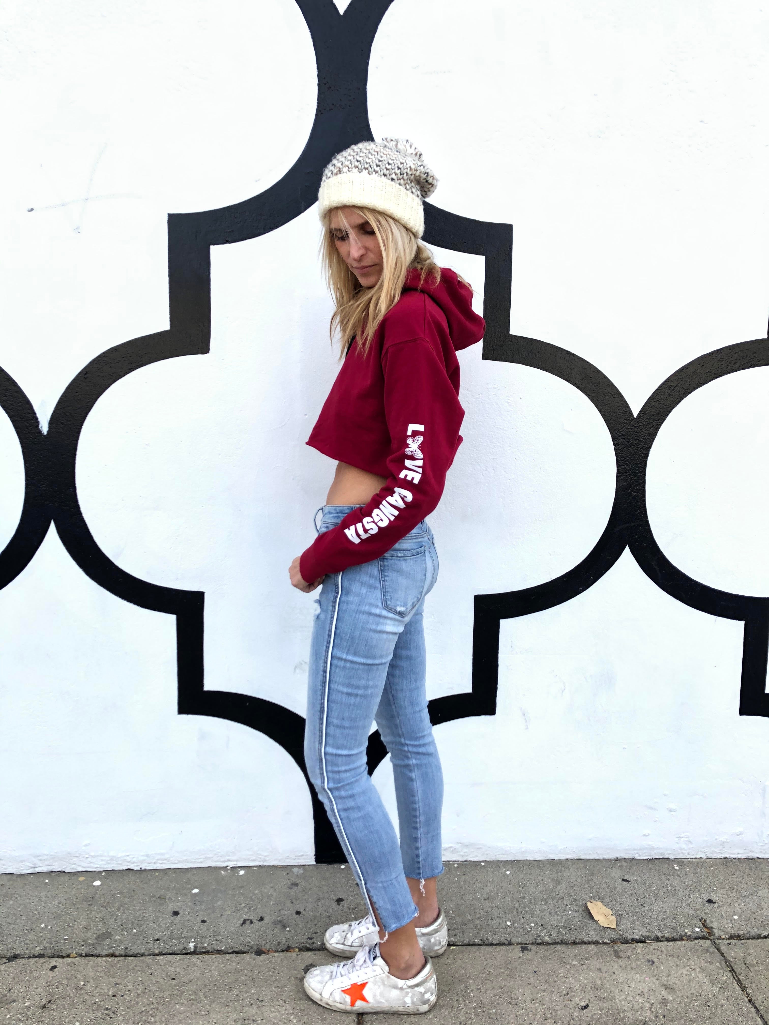 Love Gangsta Cropped Hoodie